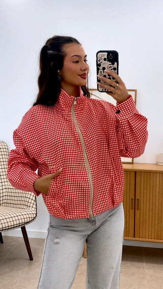 BOMBER CUADROS COLOR