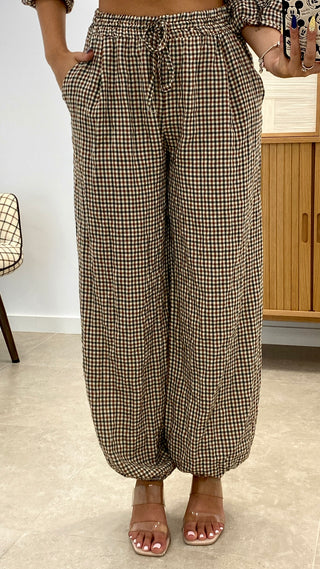 CONJUNTO VICHY CAMISA + PANTALÓN BOMBACHO