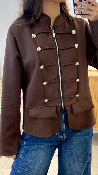 CHAQUETA MILITAR CREMALLERA