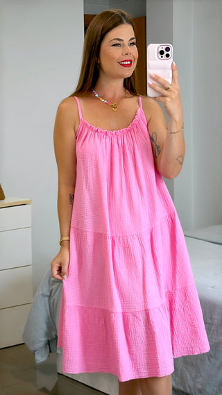 VESTIDO MUSELINA ROSIL