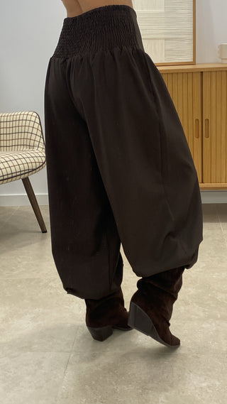 PANTALÓN CINTURA ANCHA BOMBACHO
