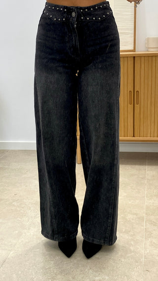 PANTALÓN WIDE LEG TACHAS