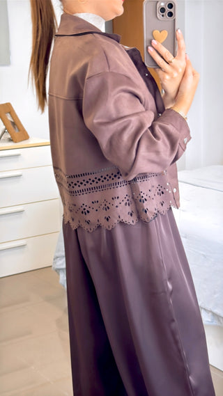 CHAQUETA TROQUELADA ANTE