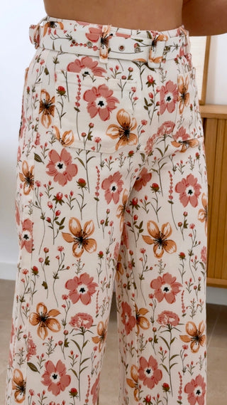 PANTALÓN FLOREADO + CINTURÓN
