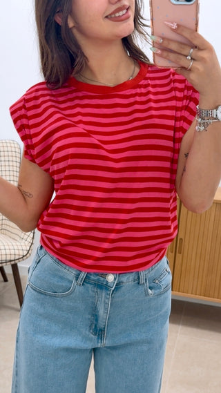 CAMISETA HOMBRERAS LÍNEAS