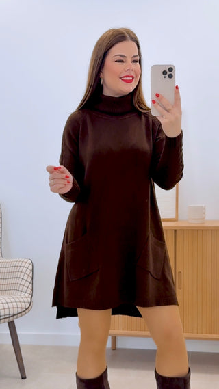 VESTIDO CUELLO BOLSILLOS