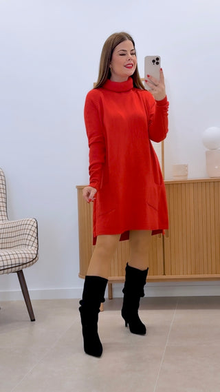 VESTIDO CUELLO BOLSILLOS