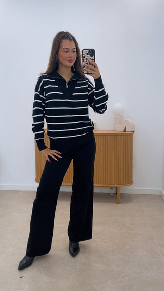 CONJUNTO RAYAS FINAS CREMALLERA