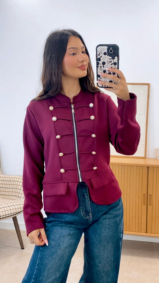 CHAQUETA MILITAR CREMALLERA
