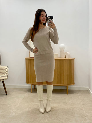 CONJUNTO VESTIDO + JERSEY CORA