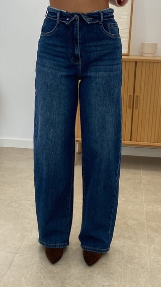 PANTALÓN CINTURA SOLAPA DENIM