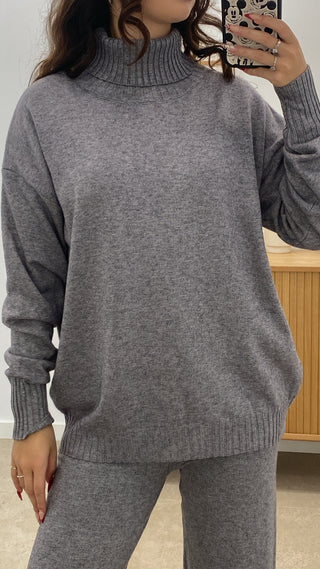 CONJUNTO CUELLO ALTO PUNTO LISO
