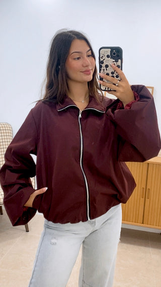 CHAQUETA CREMALLERA BOMBACHA