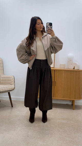 PANTALÓN CINTURA ANCHA BOMBACHO