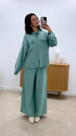 CONJUNTO CAMISA BOLSILLOS + PANTALÓN