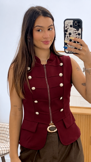 CHALECO MILITAR ELEGANTE