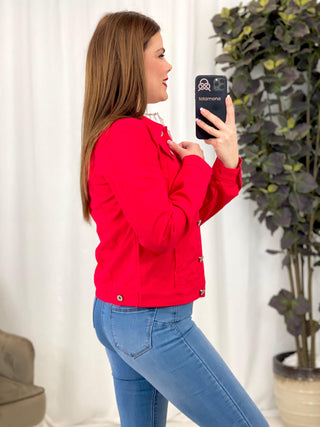 Compra online CHAQUETA DENIM ROJO - Totamona