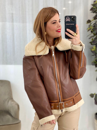 Compra online CHAQUETA AVIADOR MARRON - Totamona